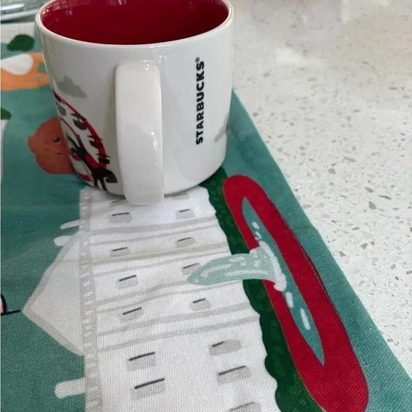 Starbucks You Are Here Mug with Vibrant Red Interior - Picture 4 of 6